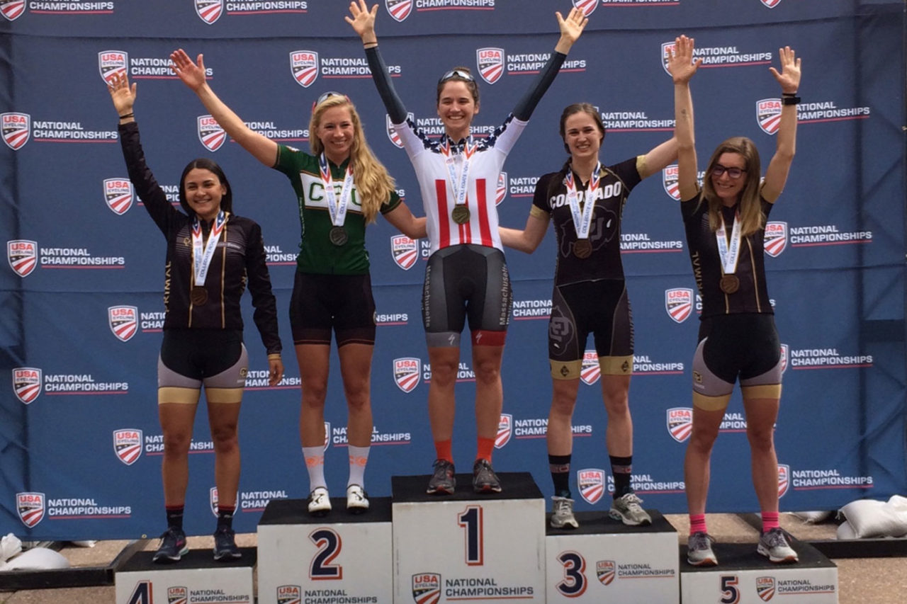 MIT woman winning title in cycling