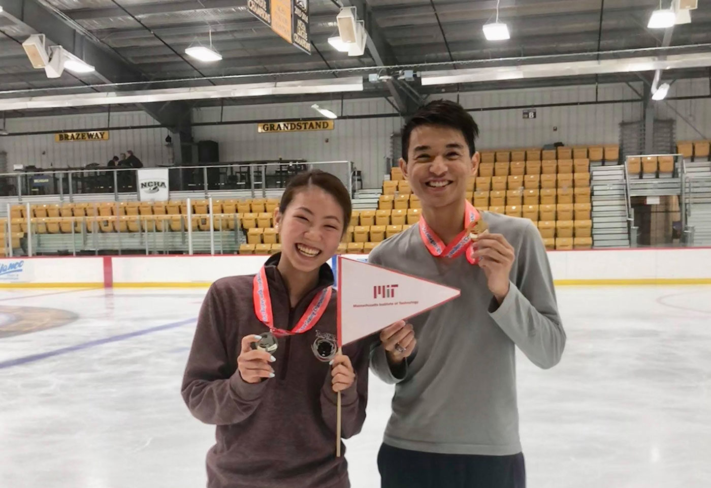 Figure Skaters with medals